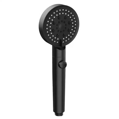 Black round shower head 6 modes high pressure handheld bathroom sprayer