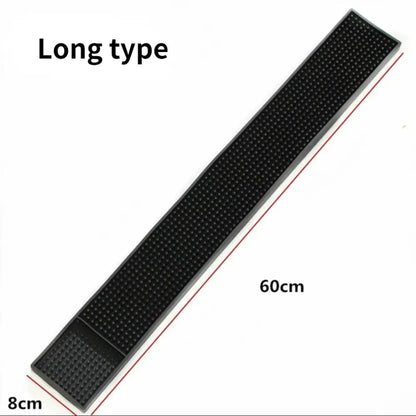 Black rubber raised dot coffee bar cup mats kitchen drain mat