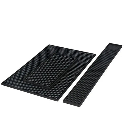 Black rubber raised dot coffee bar cup mats kitchen drain mat
