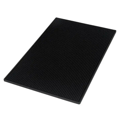 Black rubber raised dot coffee bar cup mats kitchen drain mat
