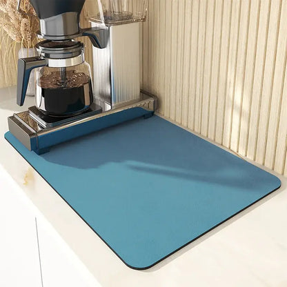 Black silicone absorbent espresso machine mat kitchen coffee decor