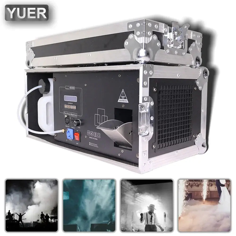 Black & silver 2000w haze machine – party room atmosphere effect