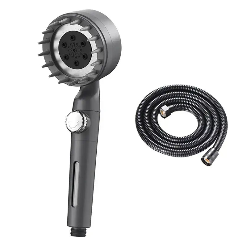 Black & silver adjustable high pressure shower head bathroom 3 modes
