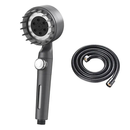 Black & silver adjustable high pressure shower head bathroom 3 modes