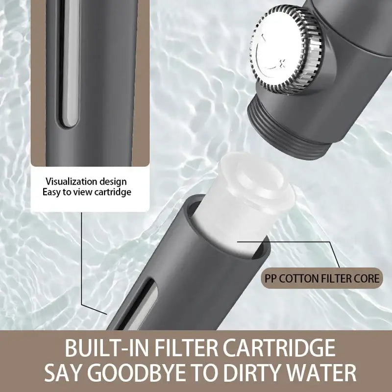 Black & silver adjustable high pressure shower head bathroom 3 modes