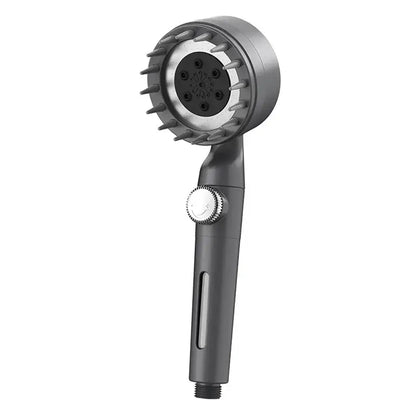 Black & silver adjustable high pressure shower head bathroom 3 modes