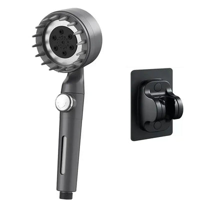 Black & silver adjustable high pressure shower head bathroom 3 modes