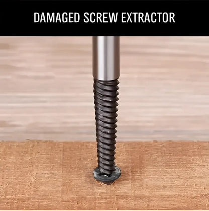 Black & silver bolt extractor kit garage broken screw remover set