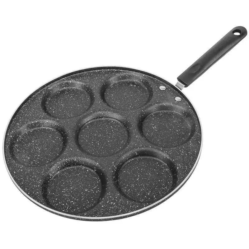Black speckled 6 hole breakfast egg pan kitchen pancake maker