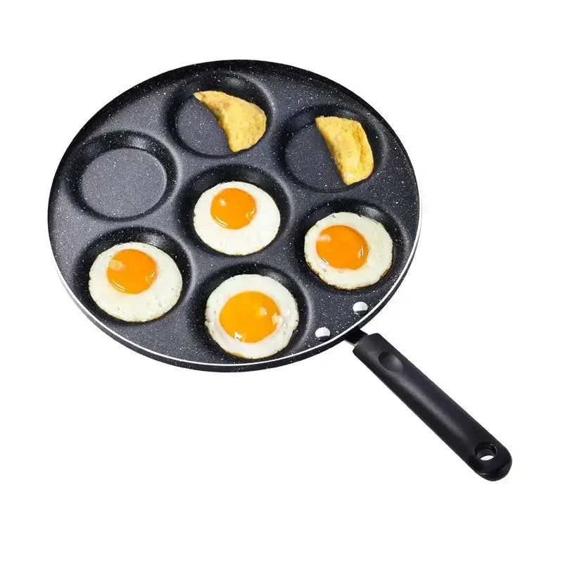 Black speckled six section breakfast egg pan kitchen cooking tool