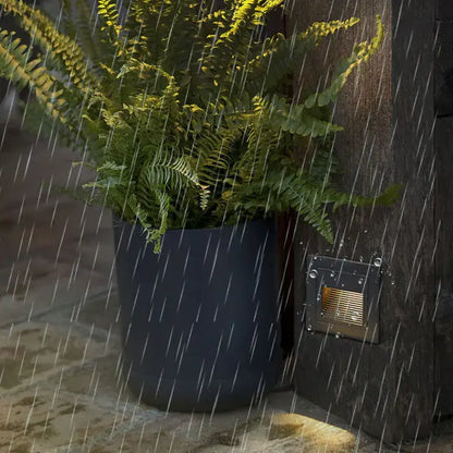 Black square & circular ip65 waterproof embedded step lights outdoor