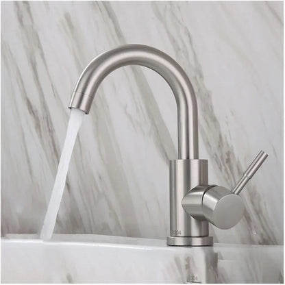 DecorBites™ Black Stainless Steel Bathroom Faucet - Single Handle