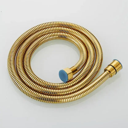 Black stainless steel flexible shower hose bathroom brass fittings