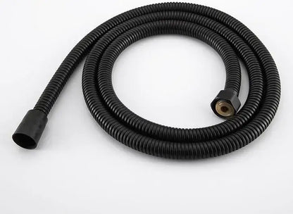Black stainless steel flexible shower hose bathroom brass fittings