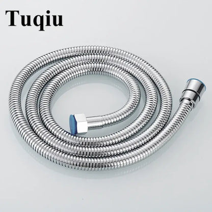 Black stainless steel flexible shower hose bathroom brass fittings