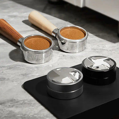 Black textured espresso tamper kitchen gravity powder tool
