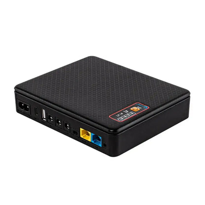 Black textured mini ups backup battery office router power supply