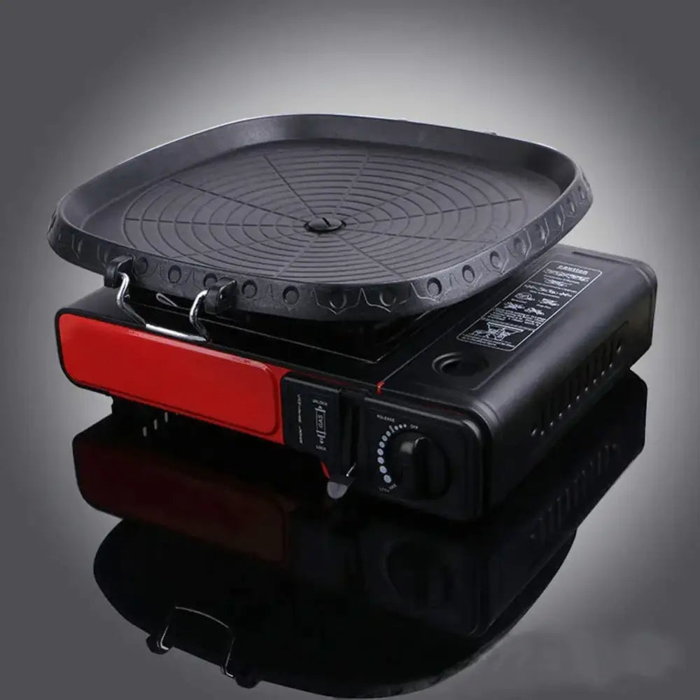 Black textured square korean bbq grill pan kitchen cookware