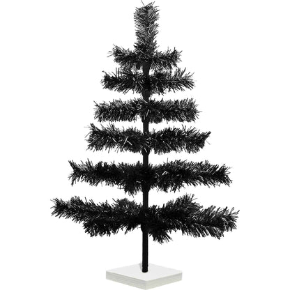 Black Tinsel Christmas Tree
