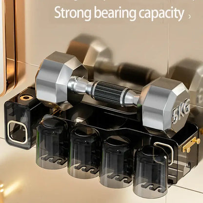 Black translucent inverted toothbrush holder and bathroom storage rack
