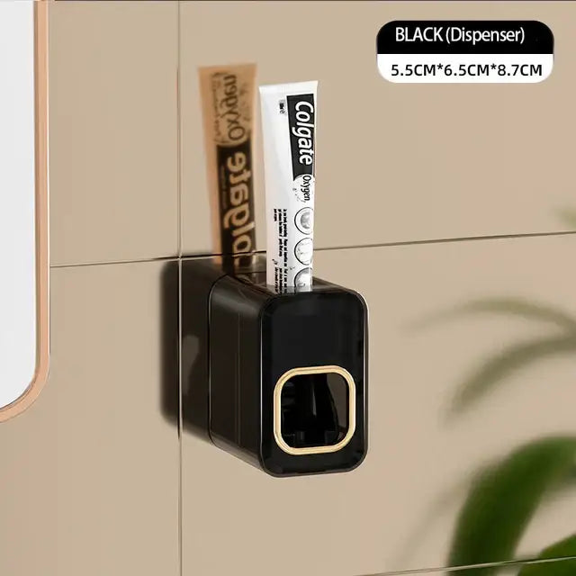 Black translucent inverted toothbrush holder and bathroom storage rack