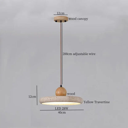 Black travertine led pendant light dining room lava stone globe