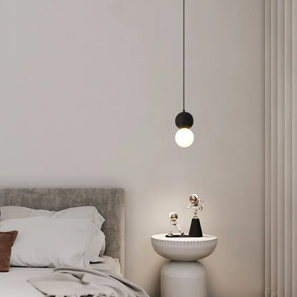Black travertine led pendant light dining room lava stone globe