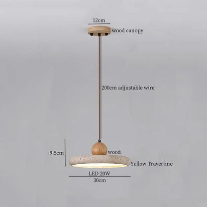 Black travertine led pendant light dining room lava stone globe