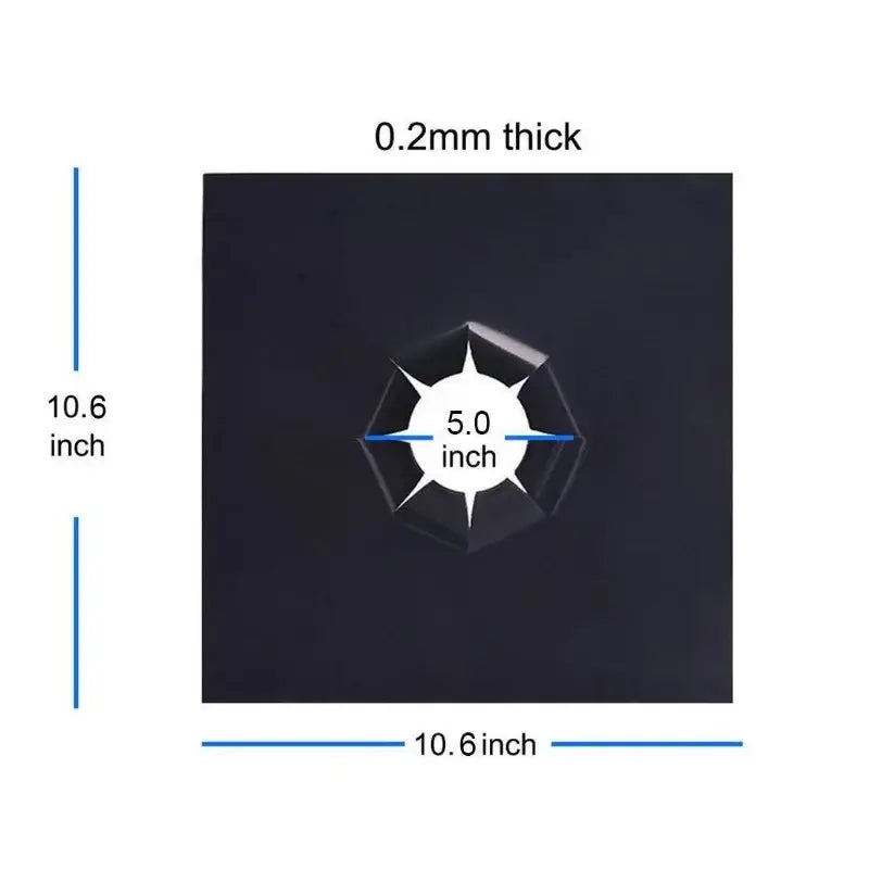 Black washable gas stove surface protector 6-pack kitchen mats