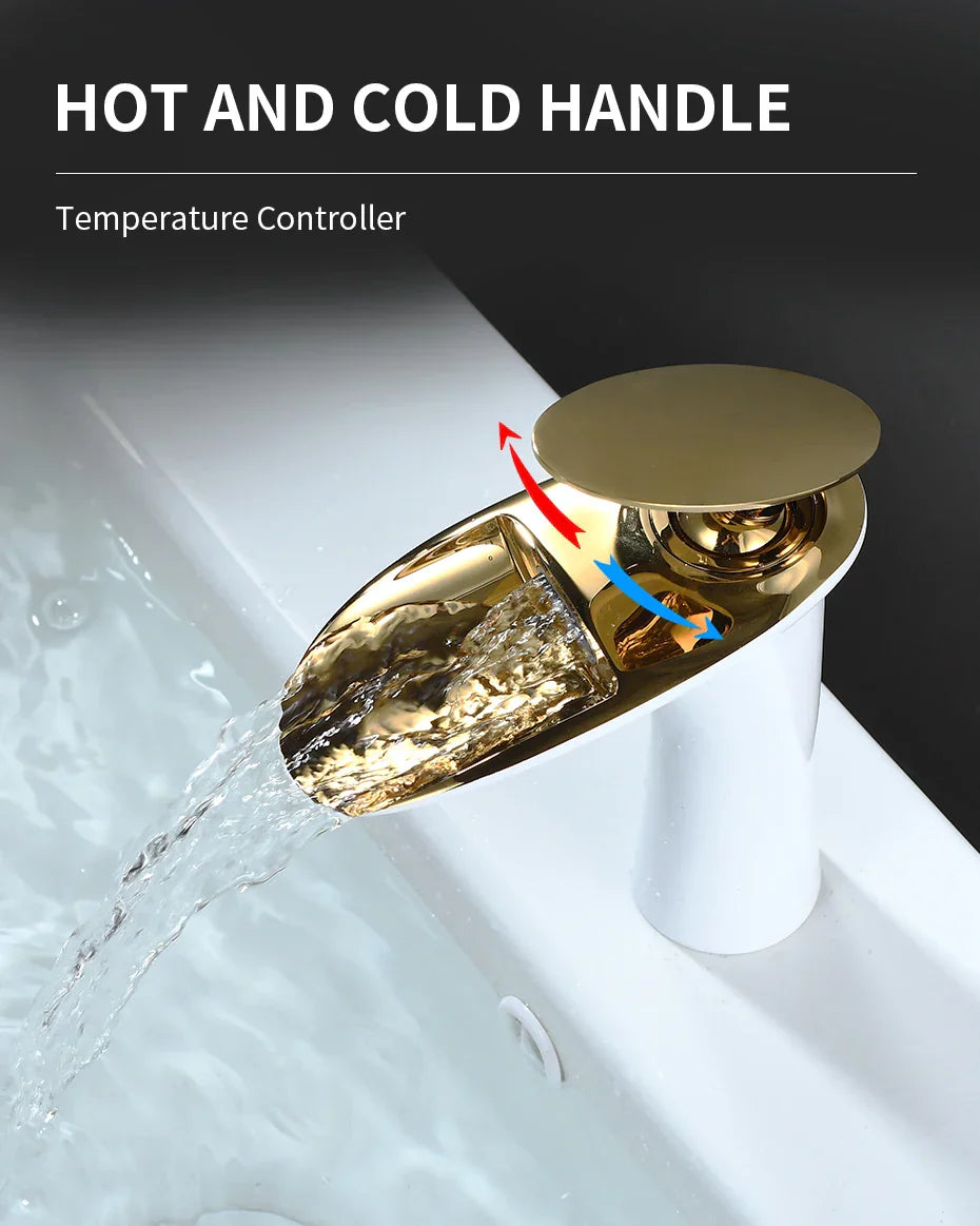 DecorBites™ Black Waterfall Bathroom Faucet Mixer Tap