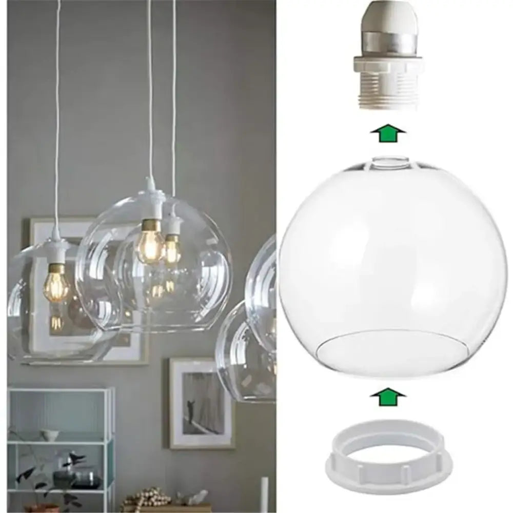 Black & white 40mm collar rings light socket kitchen adapter