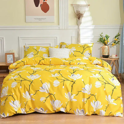 Black & white branch flower duvet cover set bedroom bedding