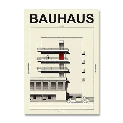 DecorBites™ Black & White Minimalist Bauhaus Canvas Print