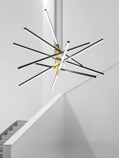 Black & white nordic minimalist chandelier living room led light