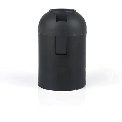 Black & white plastic lamp holder socket for living room luminaire