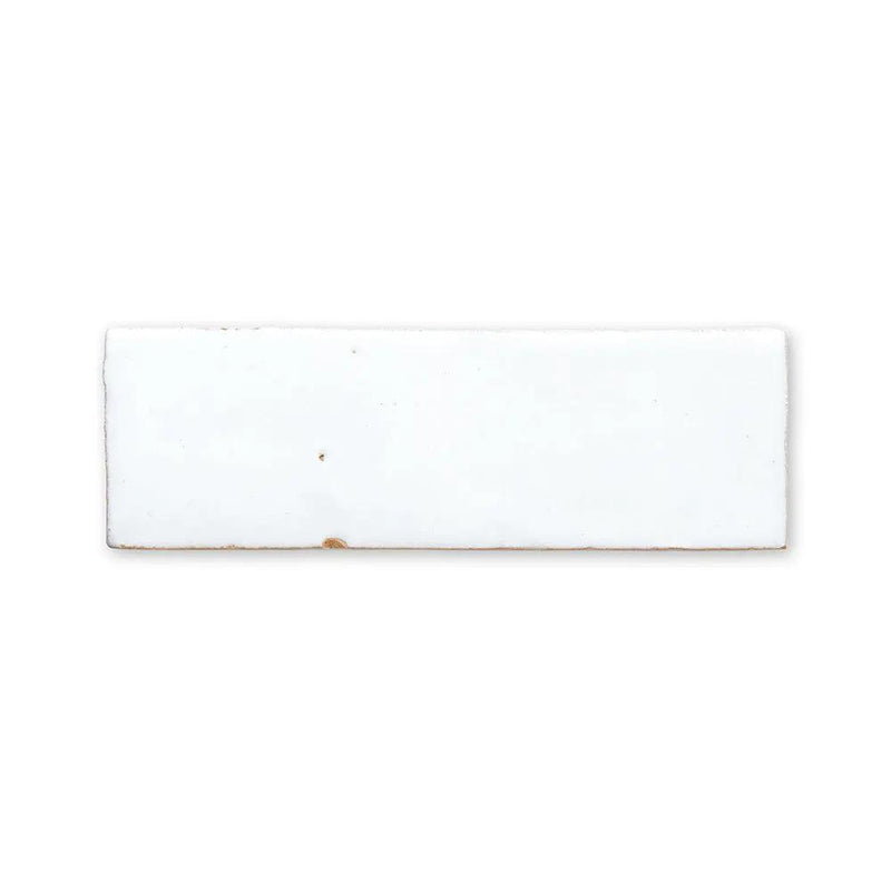 Blanc Niege Glossy Subway Zellige Tiles 2x6