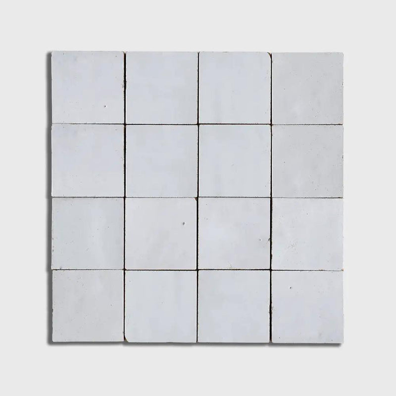 Blanc Niege Glossy Zellige Mosaics 12x12