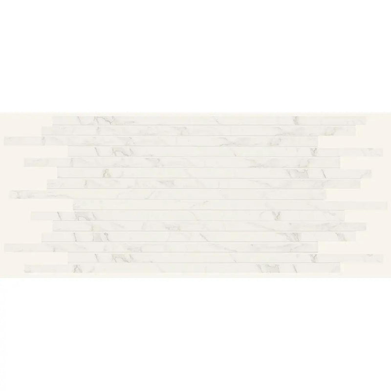 Blanco Polished&amp;rectified 3/4x12 Linee Marble Look Porcelain Mosaics 12x24