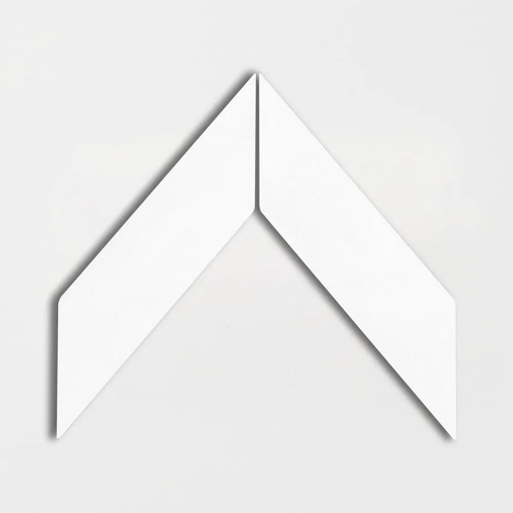 Palace Blanc Glossy Chevron Ceramic Tiles 2x6