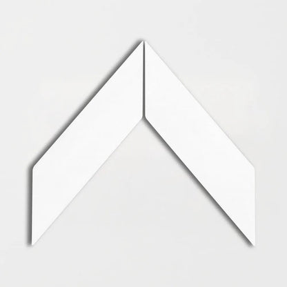 Palace Blanc Glossy Chevron Ceramic Tiles 2x6
