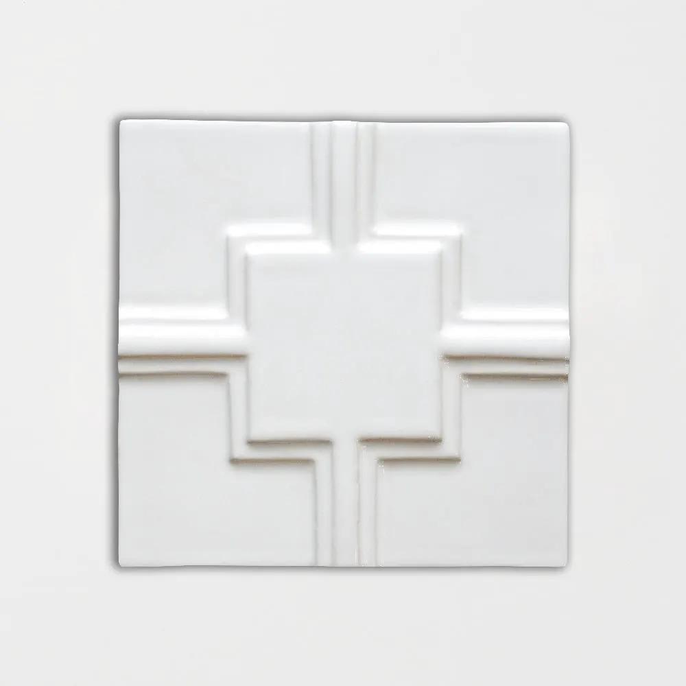 Palace Blanc Glossy Link Ceramic Wall Decos 6x6