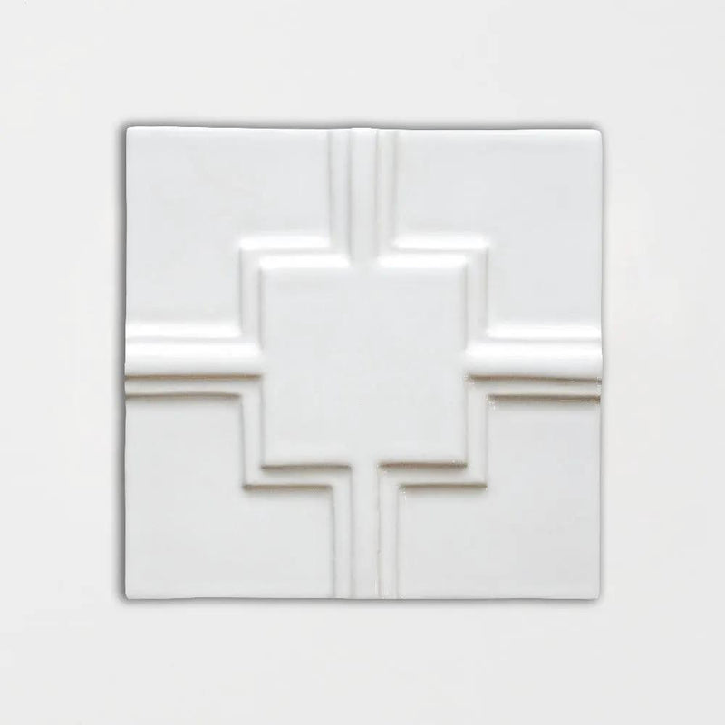 Palace Blanc Glossy Link Ceramic Wall Decos 6x6