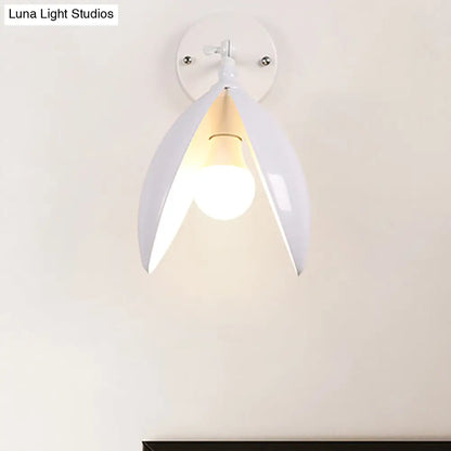 DecorBites™ Blooming Bud Wall Light - Modern Metal 1-Light Wall Mounted Light for Living Room (Black/White)