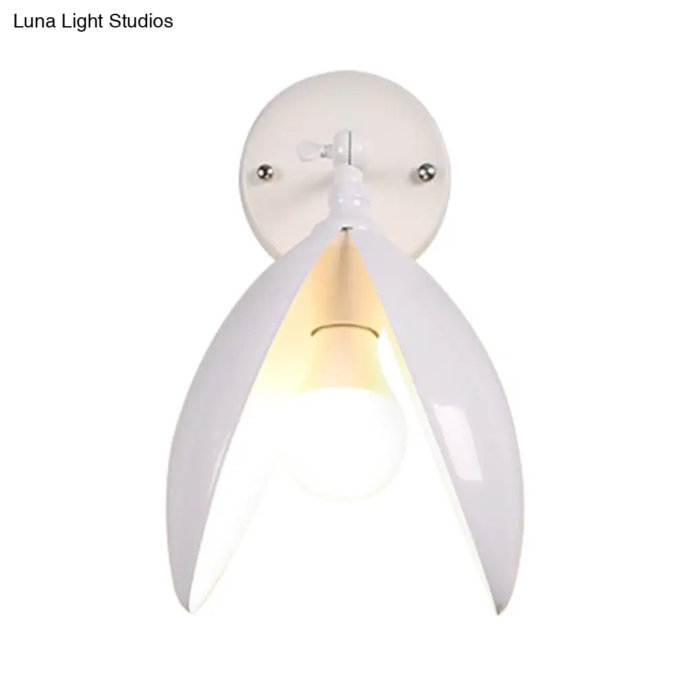 DecorBites™ Blooming Bud Wall Light - Modern Metal 1-Light Wall Mounted Light for Living Room (Black/White)