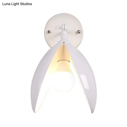 DecorBites™ Blooming Bud Wall Light - Modern Metal 1-Light Wall Mounted Light for Living Room (Black/White)