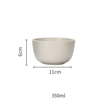 Blue and gray ceramic morandi bowl dining room gold trimmed dinnerware