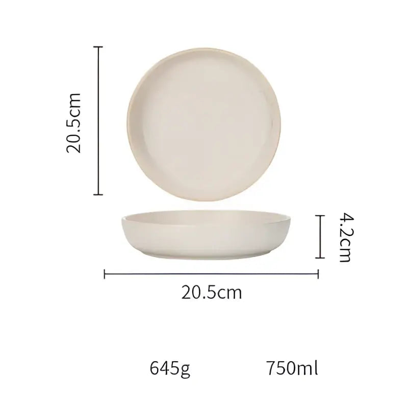 Blue and gray ceramic morandi bowl dining room gold trimmed dinnerware