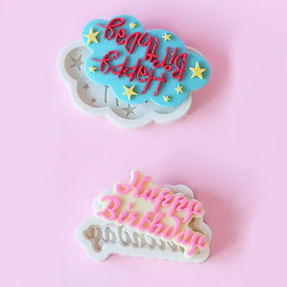 Blue and pink cloud silicone molds – kitchen birthday cake decor