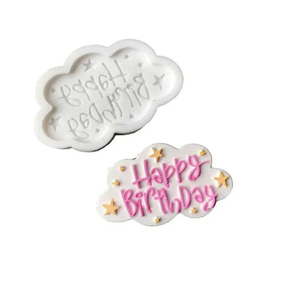 Blue and pink cloud silicone molds – kitchen birthday cake decor