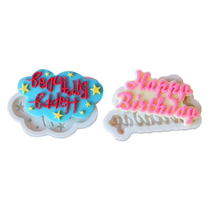 Blue and pink cloud silicone molds – kitchen birthday cake decor